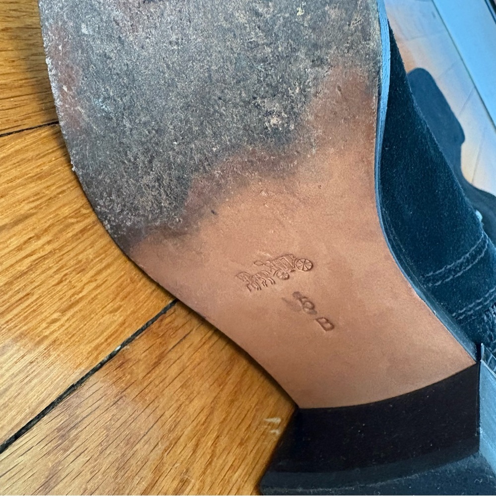 Coach 'Ryder' Black Suede Boots - Picture 6 of 12